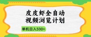 2025皮皮虾全自动视频浏览计划，单机日入5张+新手小白直接开干【揭秘】-91创业网